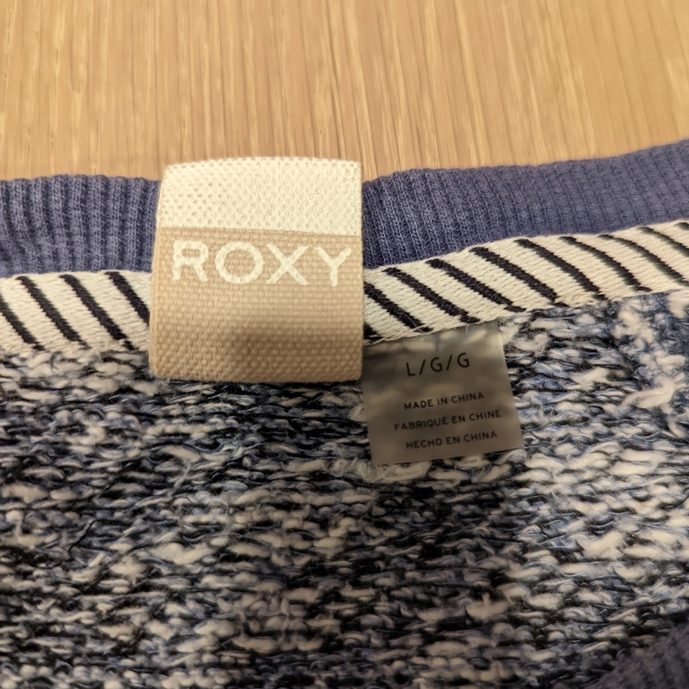 Blue And White Lightweight Patterned Sweater - image 6